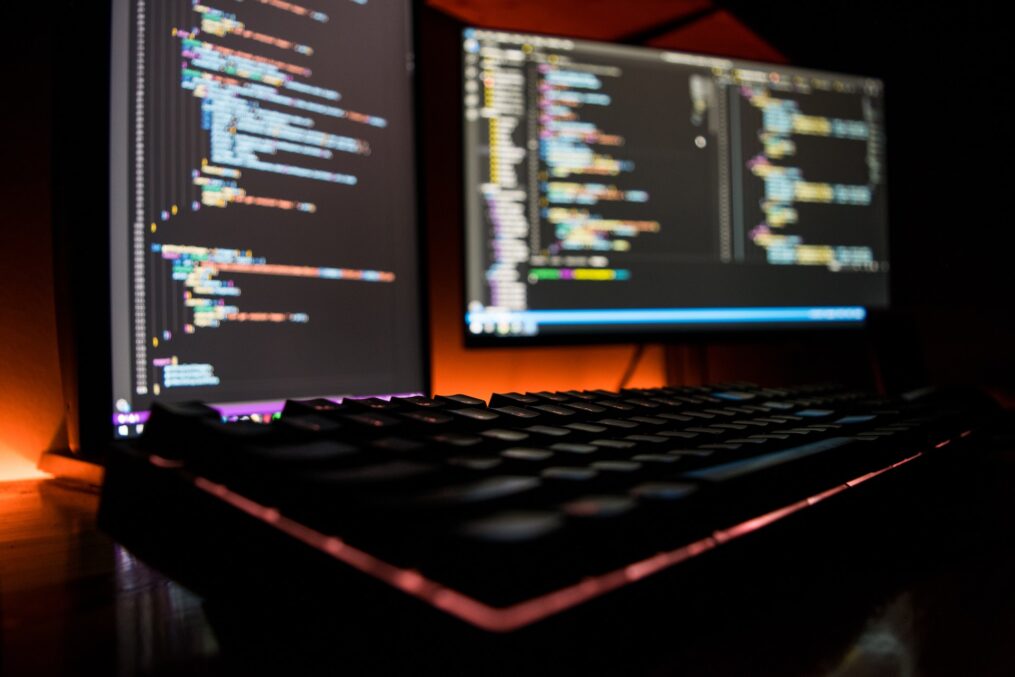 computers and keyboard on the table